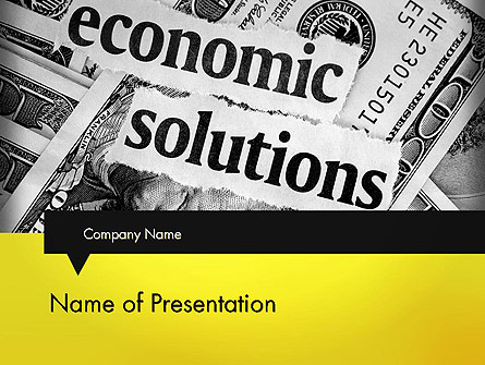 Economic Solutions Presentation Template, Master Slide