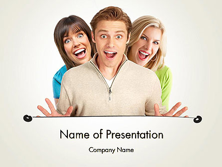 Young Happy People Presentation Template, Master Slide