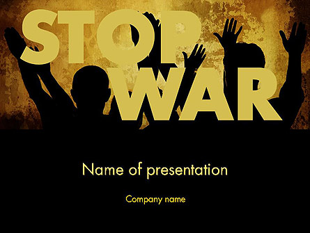Stop War Presentation Template, Master Slide