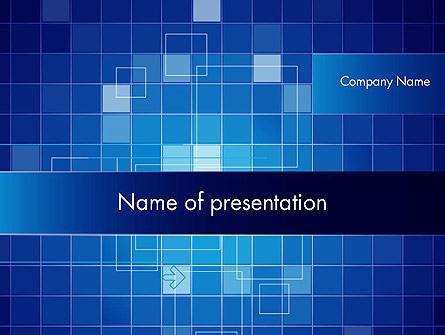 Glowing Blue Grid Presentation Template, Master Slide