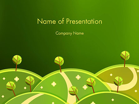 Green Meadows Presentation Template, Master Slide
