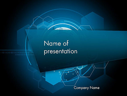 Abstract High Tech Hexagons Presentation Template for PowerPoint and ...