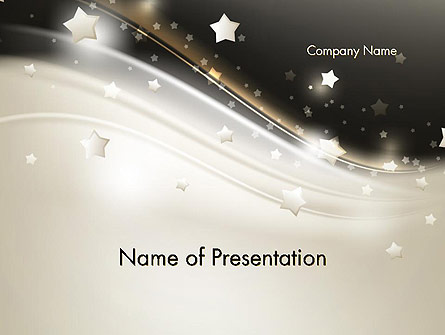 Stars on Gray Theme Presentation Template, Master Slide