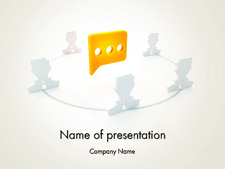 Communication Circle Presentation Template, Master Slide