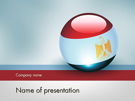 Ball With Flag Of Egypt Presentation Template, Master Slide