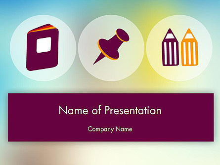 Presentation with Big Flat Icons Presentation Template, Master Slide