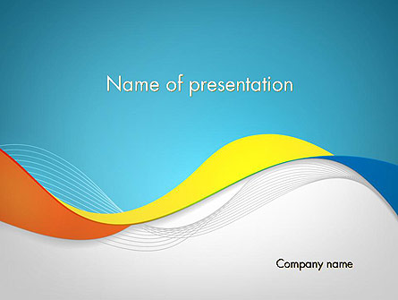 Tricolor Wave Presentation Template, Master Slide