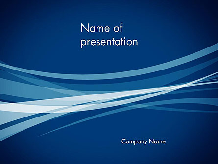 Layered Blue Transparent Curves Presentation Template, Master Slide