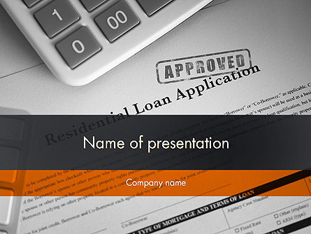 Loan Application Theme Presentation Template, Master Slide