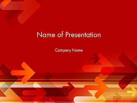 Arrows on Red Background Presentation Template, Master Slide