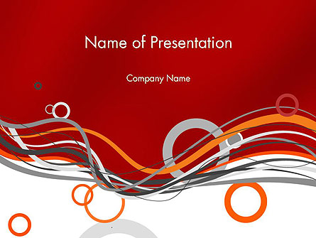 Abstract Waves and Circles Presentation Template, Master Slide