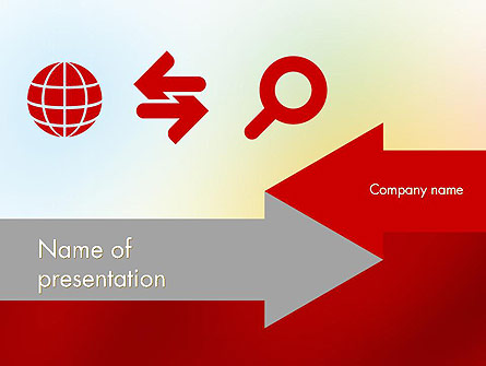 Business Theme in Flat Design Presentation Template, Master Slide