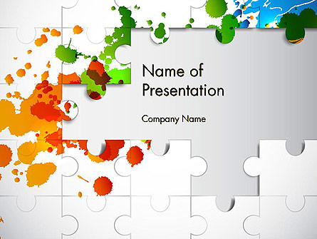 Puzzle Background Presentation Template, Master Slide