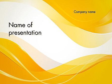 Yellow Blurry Waves and Curved Lines Presentation Template, Master Slide