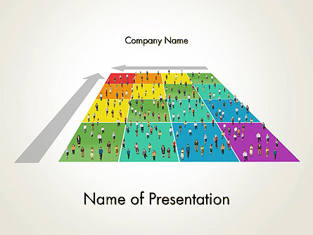 Business People Over Chart Presentation Template, Master Slide