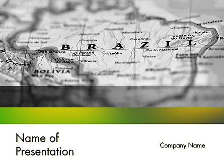 Map of Brazil Presentation Template, Master Slide