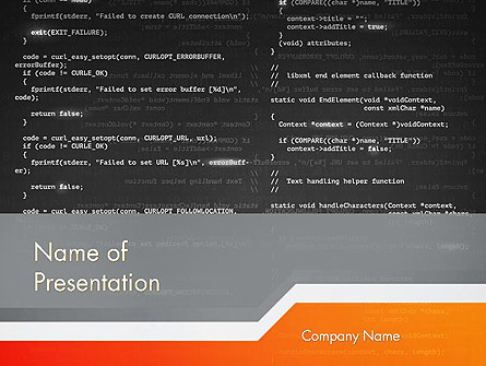 Source Code Presentation Template, Master Slide
