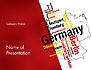 Germany Map and Cities Word Cloud slide 1