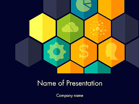 Hexagons with Icons Presentation Template, Master Slide