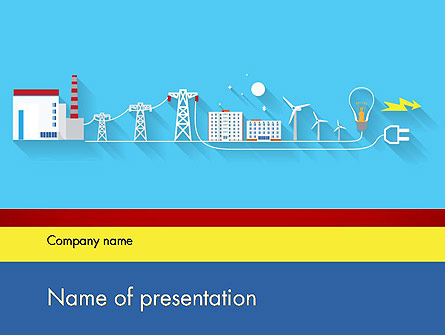 Mains Electricity Presentation Template, Master Slide