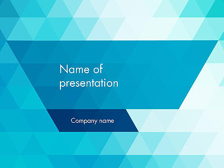 Blue Abstract Geometric Triangles Presentation Template, Master Slide
