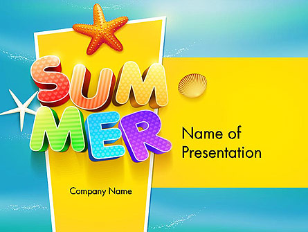 Summer Party Presentation Template, Master Slide