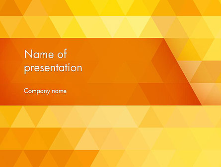 Orange Abstract Geometric Triangles Presentation Template, Master Slide