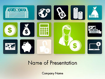 Finance Related Icons Presentation Template, Master Slide