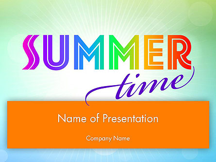 Summer Disco Theme Presentation Template, Master Slide