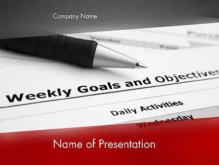 Goals and Objectives Presentation Template, Master Slide
