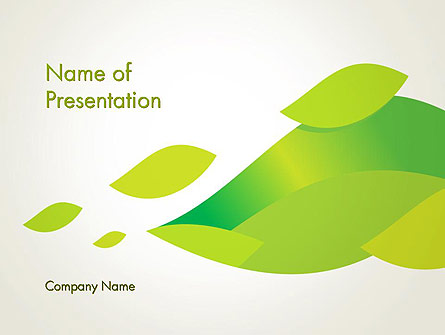 Bright Green Leafs Presentation Template, Master Slide