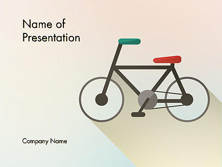 Bicycle Flat Icon Presentation Template, Master Slide