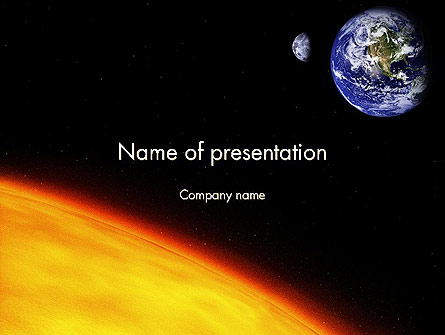 Earth and Sun Presentation Template, Master Slide