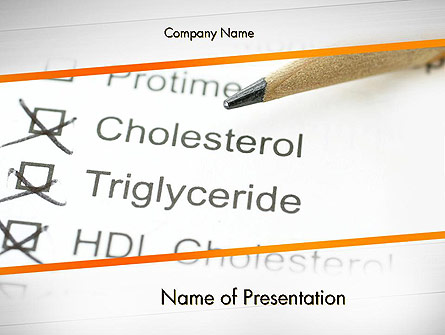 High Cholesterol Presentation Template, Master Slide