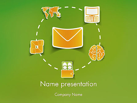 Communication Concept Presentation Template, Master Slide
