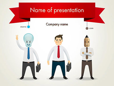 Banner and Characters Presentation Template, Master Slide