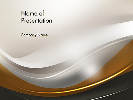 Abstract Silver Gold and Bronze Waves Presentation Template, Master Slide