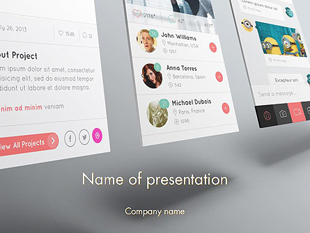 Application Screens Mockup Presentation Template, Master Slide