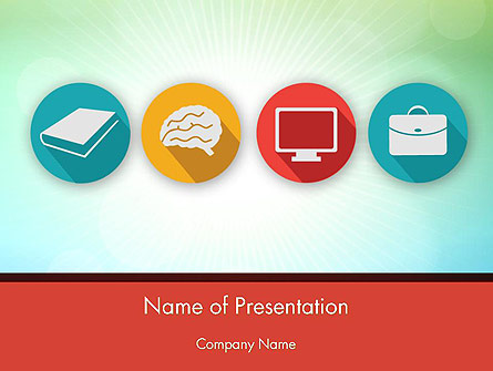 Education Icons Presentation Template, Master Slide