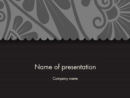 Black Floral Pattern Presentation Template, Master Slide