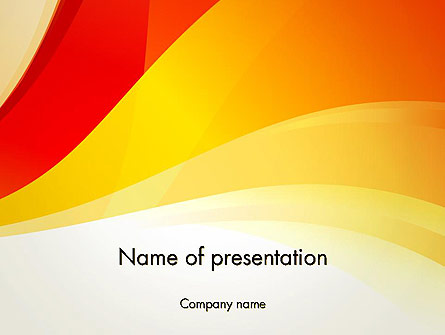 Orange Waves Presentation Template, Master Slide