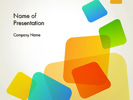 Transparent Colored Squares Presentation Template, Master Slide