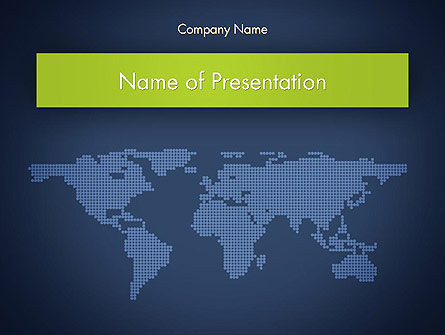 World Map Continents Presentation Template, Master Slide