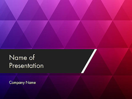 Purple Triangles Pattern Presentation Template, Master Slide