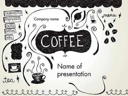 Coffee Doodles Presentation Template, Master Slide