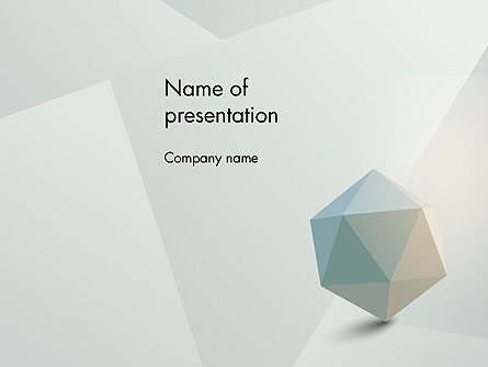 3D Icosahedron Presentation Template, Master Slide