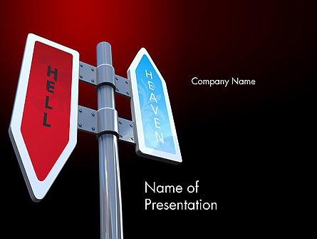 Heaven and Hell Signs Presentation Template, Master Slide