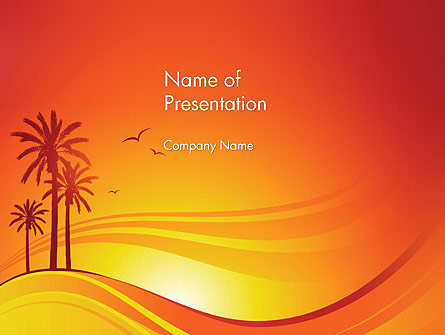 Palms on Sunset Presentation Template, Master Slide