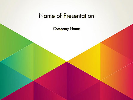 Colorful Triangles Background Presentation Template for PowerPoint and ...