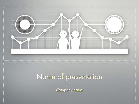 Line Graph Theme Presentation Template, Master Slide